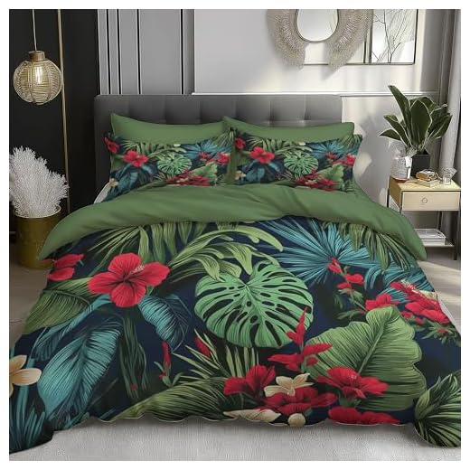 Emerald Tropical Reversible Bedding Set