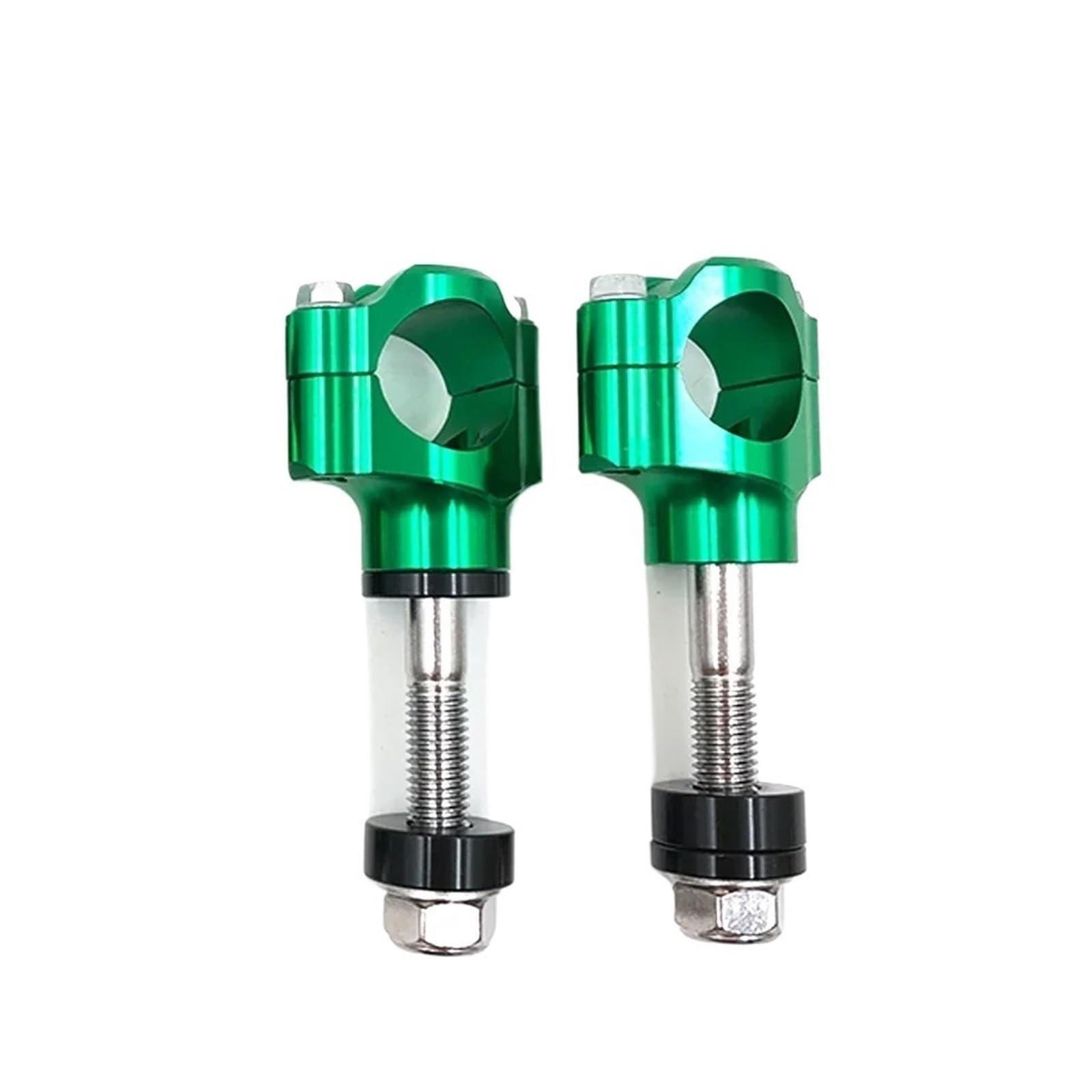EGUIAS Motorcycle Handlebar Clamp CNC Aluminum Alloy Bar Clamps 1 1/8" 28mm HandleBar Riser(12mm Green)