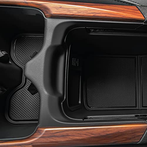 Cupholderhero Fits Honda Crv Accessories 2017-2022 Premium Custom Interior Non-Slip Anti Dust Cup Holder Inserts, Center Console Liner Mats, Door Pocket Liners 22-Pc Set (Solid Black) #TOP4