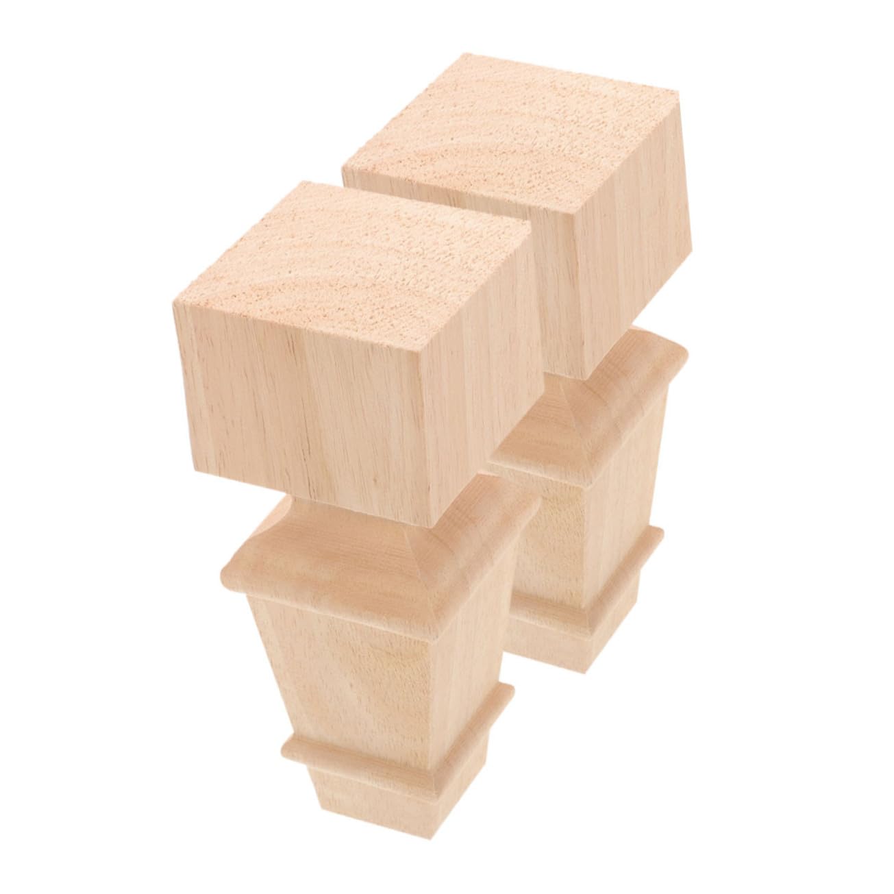 Patas para muebles de madera maciza redondas de alta densidad