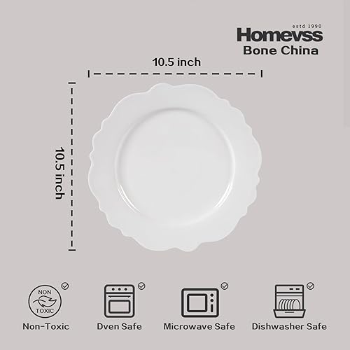 Miniatura 6 de HomeVss, Nuevo Juego de Vajilla de Porcelana de Hueso con Relieve Winds, Servicio para 4-20 Piezas