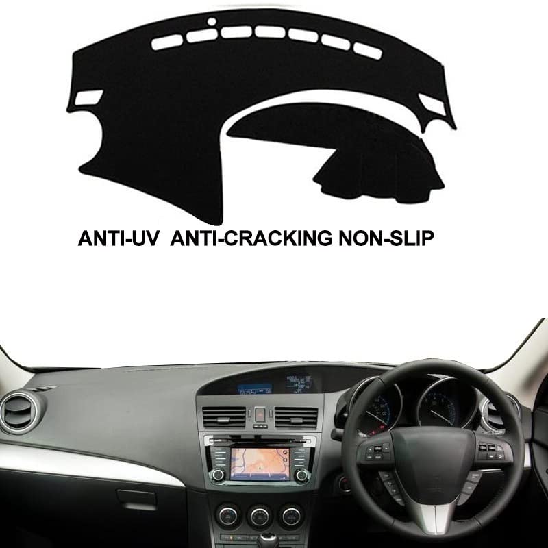 Cubierta de salpicadero para Mazda 3 M3 BL 2009-2013 | Alfombrilla protectora negra 2