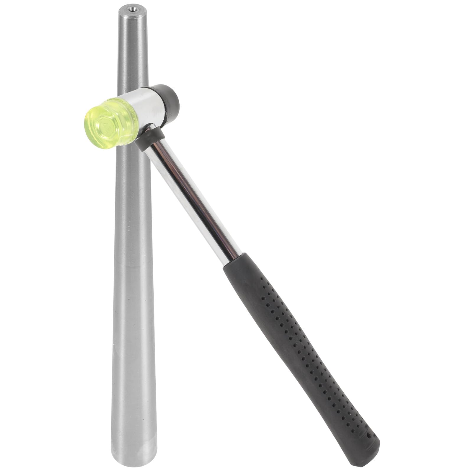 Uonlytech Juego de Mandriles Ajustables para Anillos Martillo de Goma Portátil y Varilla de Metal Electrochapado Herramienta Ligera para Modificar Tamaños de Anillos y Reparación de