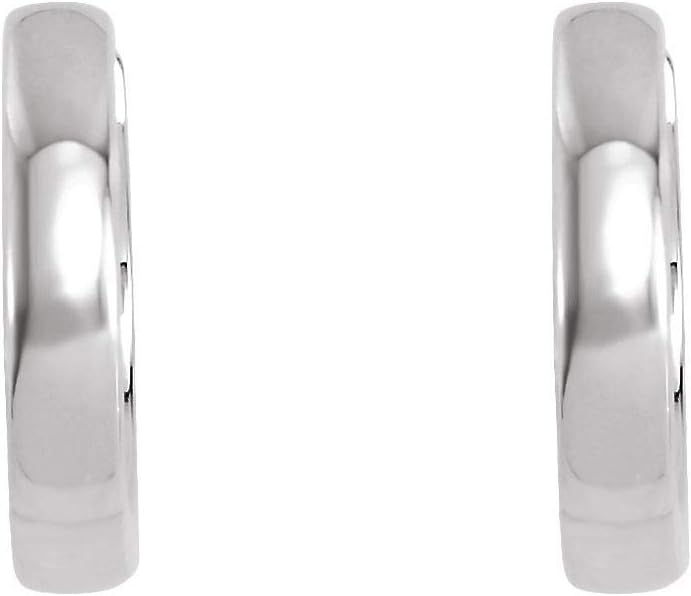 Diamond2Deal 14K Gold Or Platinum Hinged Huggie Hoop Earrings Fine Jewelry for Women