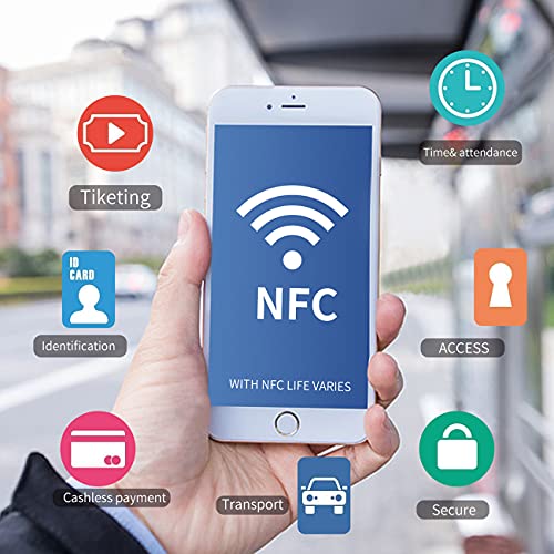 30 Stück NFC Karten 215 Tag Ntag215 ios Wiederbeschreibbar NFC Card Kompatibel mit iphone TagMo und Amiibo, 504 Byte Speicher voll programmierbar für NFC-fähige Geräte (25mm)