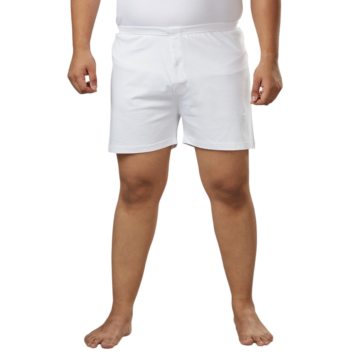 VAISHVIK Mens Plus Size Boxers – White
