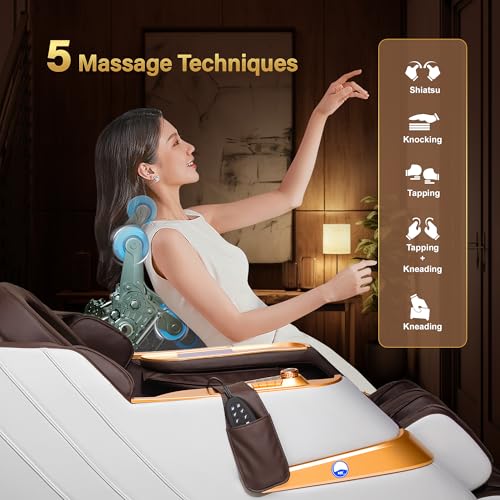 Image of ARG HEALTHCARE Electric Massage Chair for Pain Relief with Head Massage 3D Chair| 40 Airbag, Body Scanner Full automatic, Zero Gravity | massage chair for home full body, 2 Year On-Site Warranty (Z80)