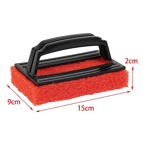 Generic 5X Thick Foam Swimming Pool Cleaning Brush, Handheld Sponge Scrubber, Multipurpose, Easy to Use Pool Accessory, 15cmx9cmx2cm, Red