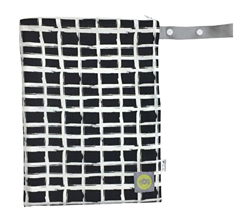 Itzy Ritzy Sealed Wet Bag With Adjustable Handle – Washable and Reusable Wet Bag with Water Resistant Lining Ideal for Swimwear, Diapers, Gym Clothes & Toiletries; Measures 14” x 17”, Bold Brushstroke