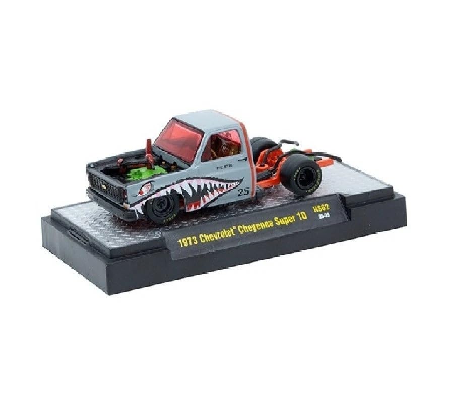 M2 1/64 シャークデザイン ミニカー 6台セット Diecast Model Car Compatible with M2 Machines 1:64 1973 Chevy