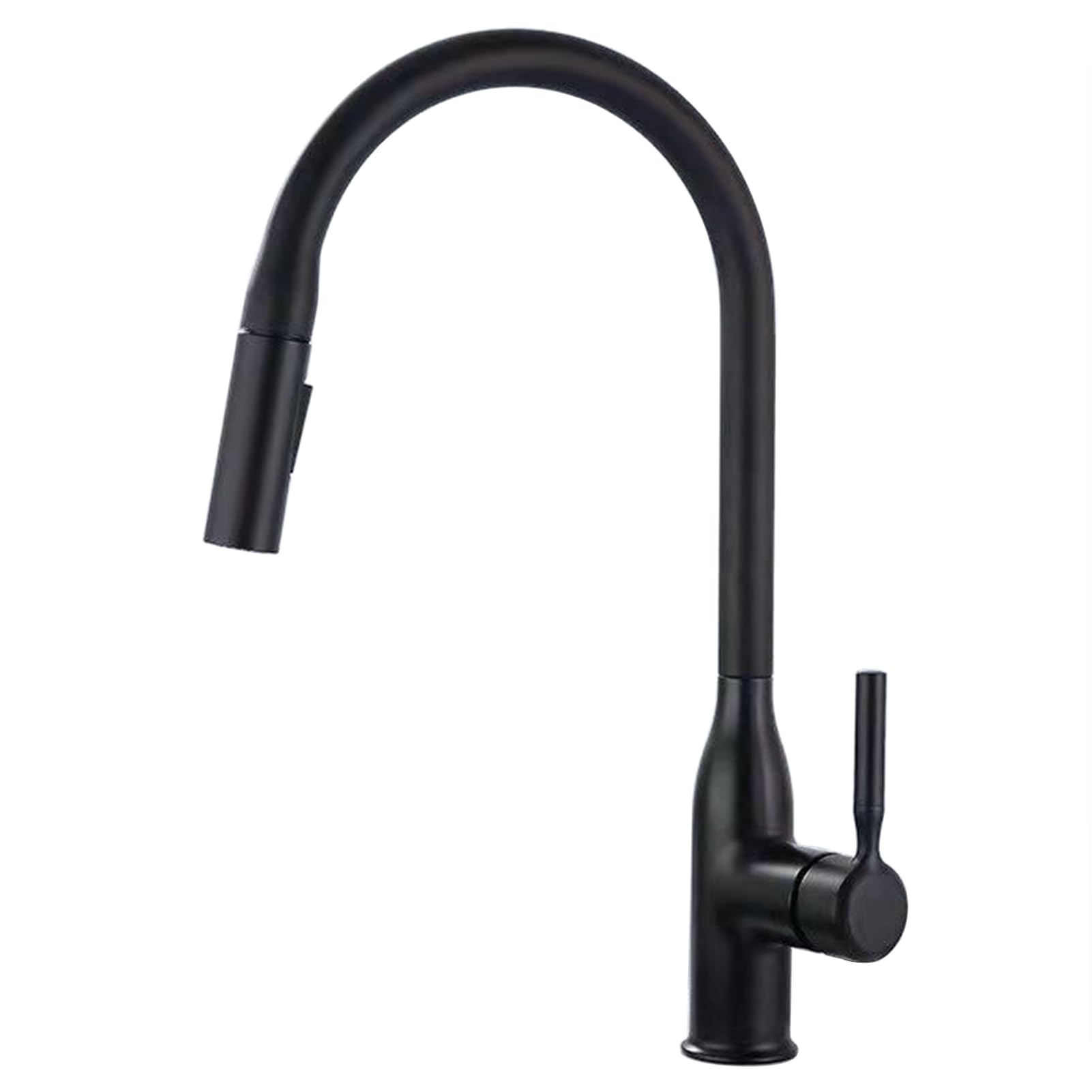 Aycdl Black Modern Gunmetal Gray Kitchen Tap With Pulldown Sprayer Brass Sink Mixer Tap With 2 Spray Modes Single Handle And 360° Swivel Spout High Arc Kitchen Sink Faucet,