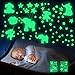 Guiffly Autocollants Lumineux, Stickers Muraux Phosphorescente Autocollant Mural, Stickers Fluorescents pour Chambres à Coucher de Bébé et Enfant Nurserie Fille Garçon Deco Chambre (Petit Éléphant)