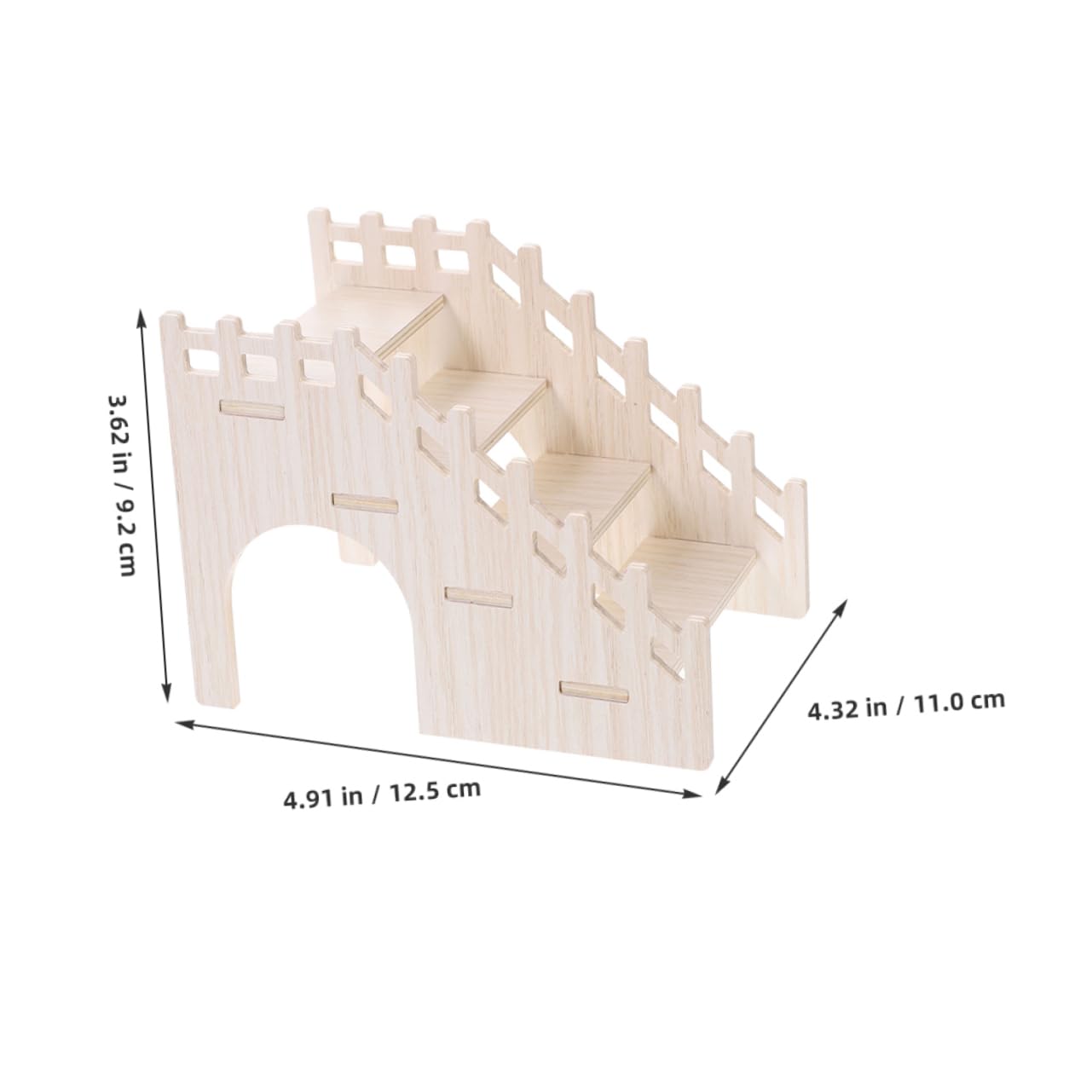 HAPINARY Wooden Hamster Ladder and Hideout Natural Climbing for Small Pets Enhances Activity and Exploration for Hamsters Guinea Pigs and Other Small Animals