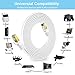 Cat 8 Ethernet Cable 25ft KASIMO Cat8 Flat Internet LAN Cable 40Gbps 2000MHz High Speed Network Patch Cable White SSTP Ethernet Cord with RJ45 Gold Plated Connector for Router Modem Switch Gaming Xbox