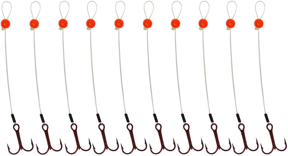 Tooth Shield Tackle 10Pack Walleye Stinger Hooks/Trailer
