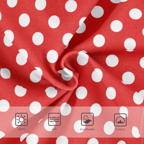 Wusikd Polka Dot Girls' Underwear Cotton Red Girls Briefs Soft Toddler Underwear 5T3