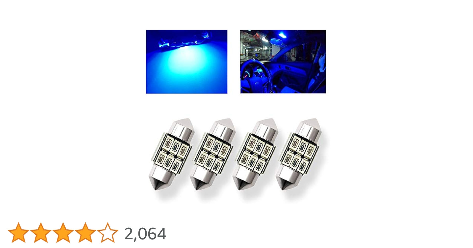 Amazon | TORIBIO 4個入り 無極性 車内ランプ T10×31mm 6SMD LED