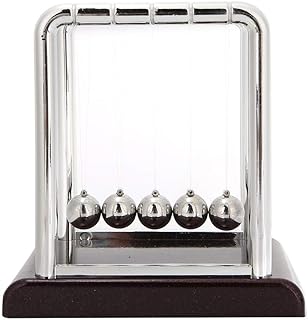 Garosa 8 x 7 x 9 cm Newton's Cradle Laws Pendulum Balls, Newtons Cradle Balance Metal Swinging Balls Office Desk Decoration for Office Physics Toys