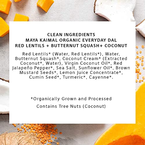 Image of Maya Kaimal Organic Indian Foods | Red Lentil Everyday Dal | 10oz (PACK of 3) | Microwaveable, Ready to Eat, Fully Cooked with Butternut Squash and Coconut | Vegan, Ready to Eat