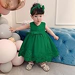 0-6T Toddler Baby Girls Embroidered Tutu Ball Gown Lace Dresses with Headwear