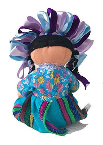 Muñeca artesanal mexicana Maria Lele de 7 pulgadas miniatura 4