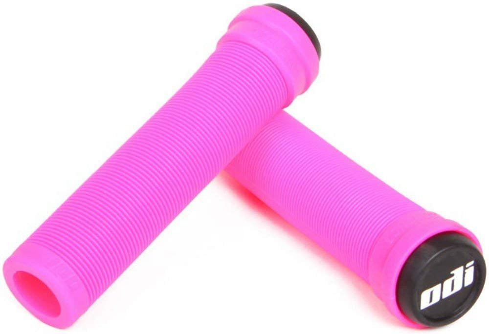Odi Longneck Pro Grip - Pink/Black/Bicycle Cycling Cycle Bike Riding Ride Part Handlebar Bar End Pair Set Rubber Locking Lock On Trail Dirt Jump Enduro BMX Scooter Scoot Flangeless No Flange โ image 1