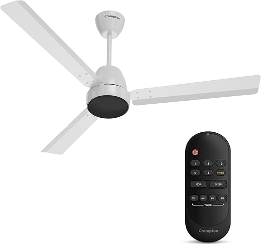 Crompton Energion Nucleoid 1200mm BLDC Ceiling Fan | Remote Control | BEE 5 Star Energy Rated | High Air Delivery | 4 Years Manufacturer Warranty |...