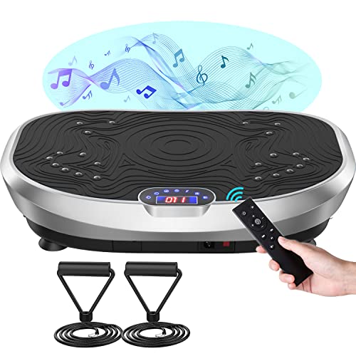 Image of AXV Vibration Plate Exercise Machine Whole Body Workout Music Vibrate Fitness Platform Lymphatic Drainage Machine for Weight Loss Shaping Toning Wellness Home Gyms Workout