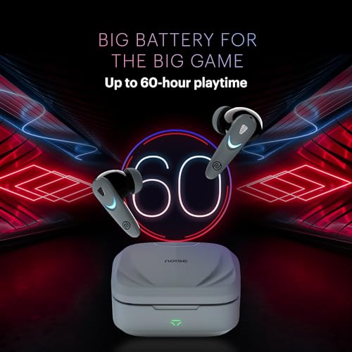 Image of Noise Buds Combat X in-Ear True Wireless Gaming Earbuds with 40Ms Low Latency, 60H of Playtime, Spatial Audio, RGB Lights,Instacharge(10 Min=180 Min),10Mm Driver, BT V5.3(Shadow Grey)