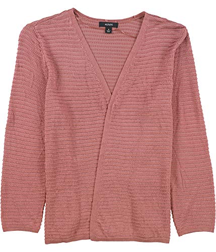 Alfani Cardigã feminino Otto transparente de manga comprida, Rosa murchada, Medium