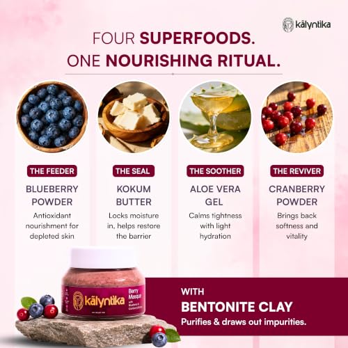 Image of Kalyntika Berry Nourish Cream Face Mask & Pack for Dry Skin, Women 1x50g