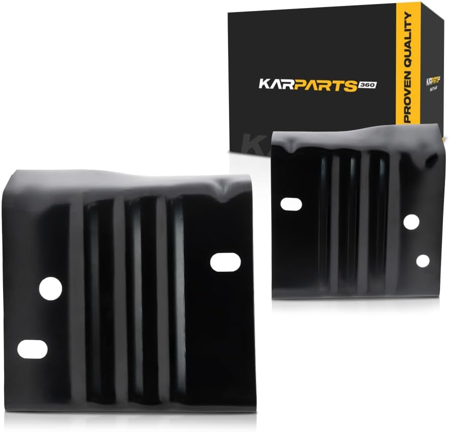 KarParts360 for Ford E-350/E-150 Econoline Club Wagon 1992-2002 Bumper Bracket Driver & Passenger Side | Pair | Front | Steel | Isolator Bracket | for FO1066145, FO1067145 | F7UZ17B884AA, F2UZ17B883A