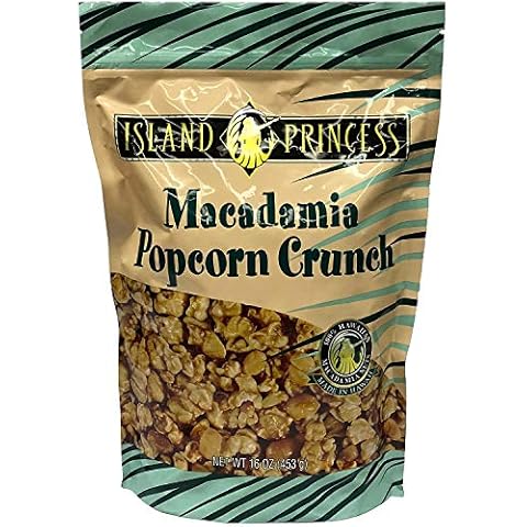 Island Princess Hawaiian Macadamia Nut Popcorn Crunch 16 oz. Bag Cover