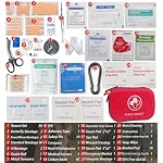 First Aid Kit 152 Piece Waterproof Hard Shell Portable Medical Kit, Red - Image 5