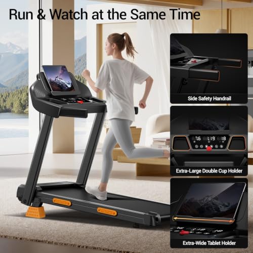 Image of 16% Incline Treadmills for Home, Foldable Treadmill with Incline