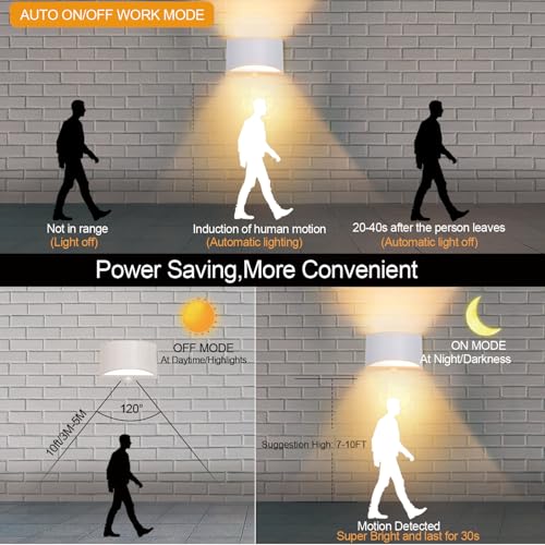 SERDEN LED Motion Sensor Light Indoor Wall Sconce, Motion Sensor Wall Light Indoor Sconce Wall Aluminum Modern Wall Sconce for Living Room Hallway Stair 7W Warm White 3000K