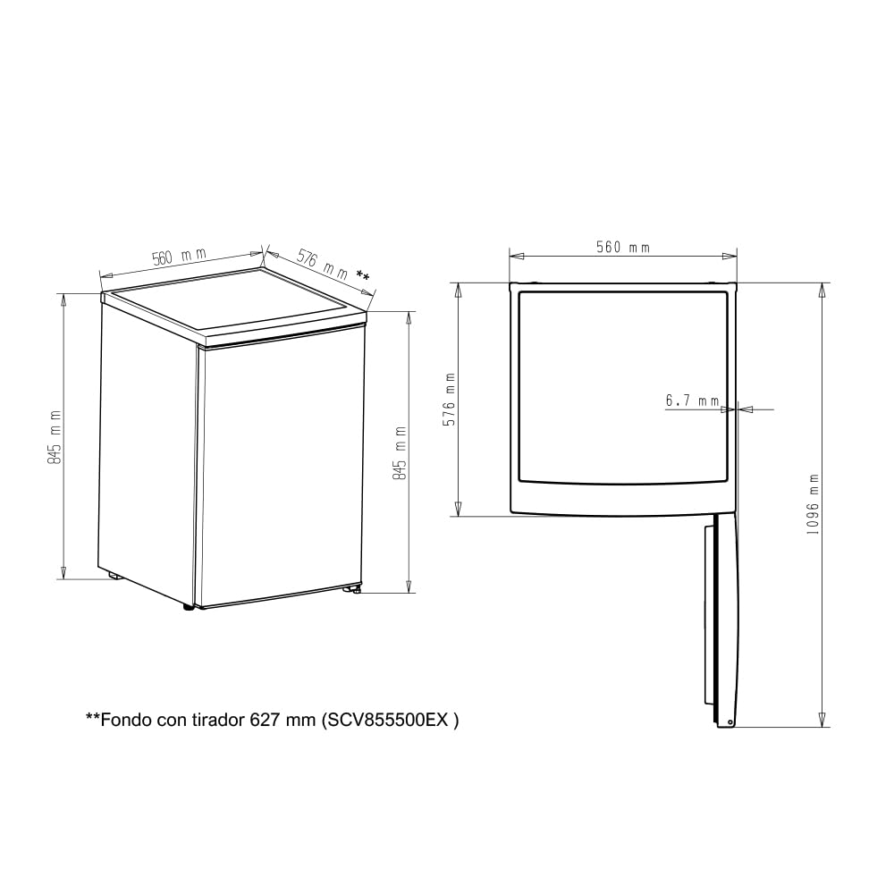 Svan Congelador vertical Blanco SCV855500E. Capacidad 85 Litros, Puerta Reversible, Bajo nivel Sonoro, Eficiencia Energética Clase E