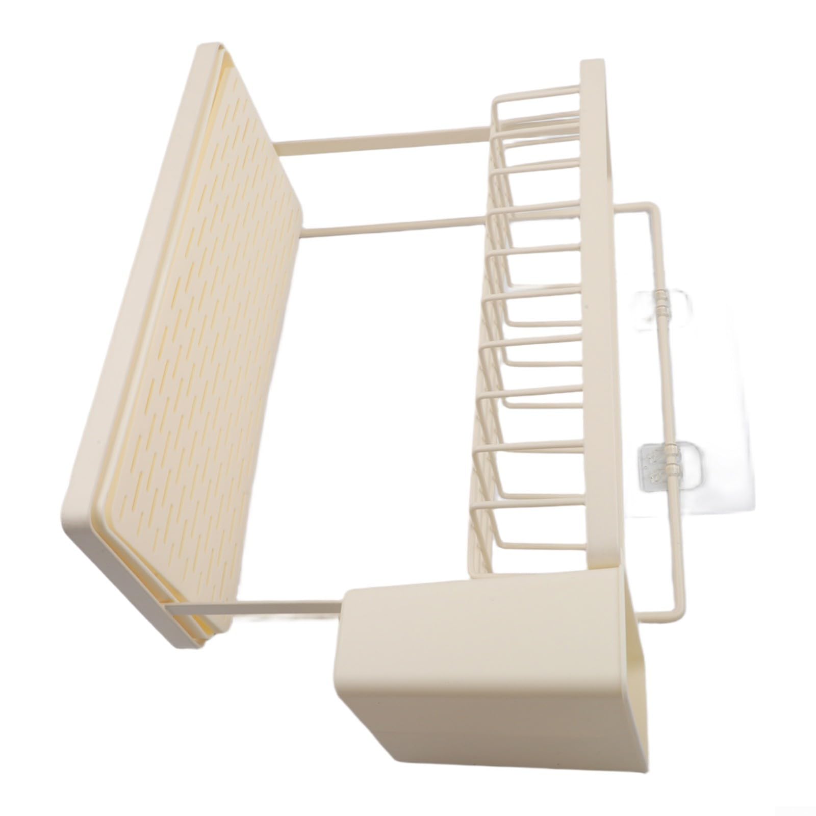 Schwammhalter Spülbecken 304 Edelstahl mit Abtropfgestell für Küche Organizer Platzsparend 28,5x12,5x23cm(white)
