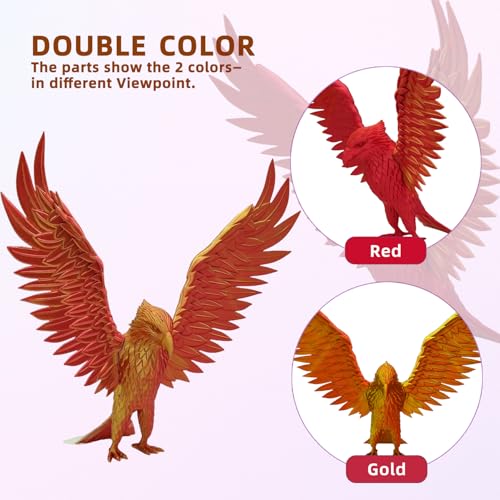 Image of HP3DF Dual Color PLA Filament,Shiny Silk Red Gold PLA, 3D Printer Filament, PLA Filament 1.75mm Dimensional Accuracy + /- 0.02mm, 1KG Spool (2.2 lbs), Fit Most FDM Printer (Silk Red Gold)