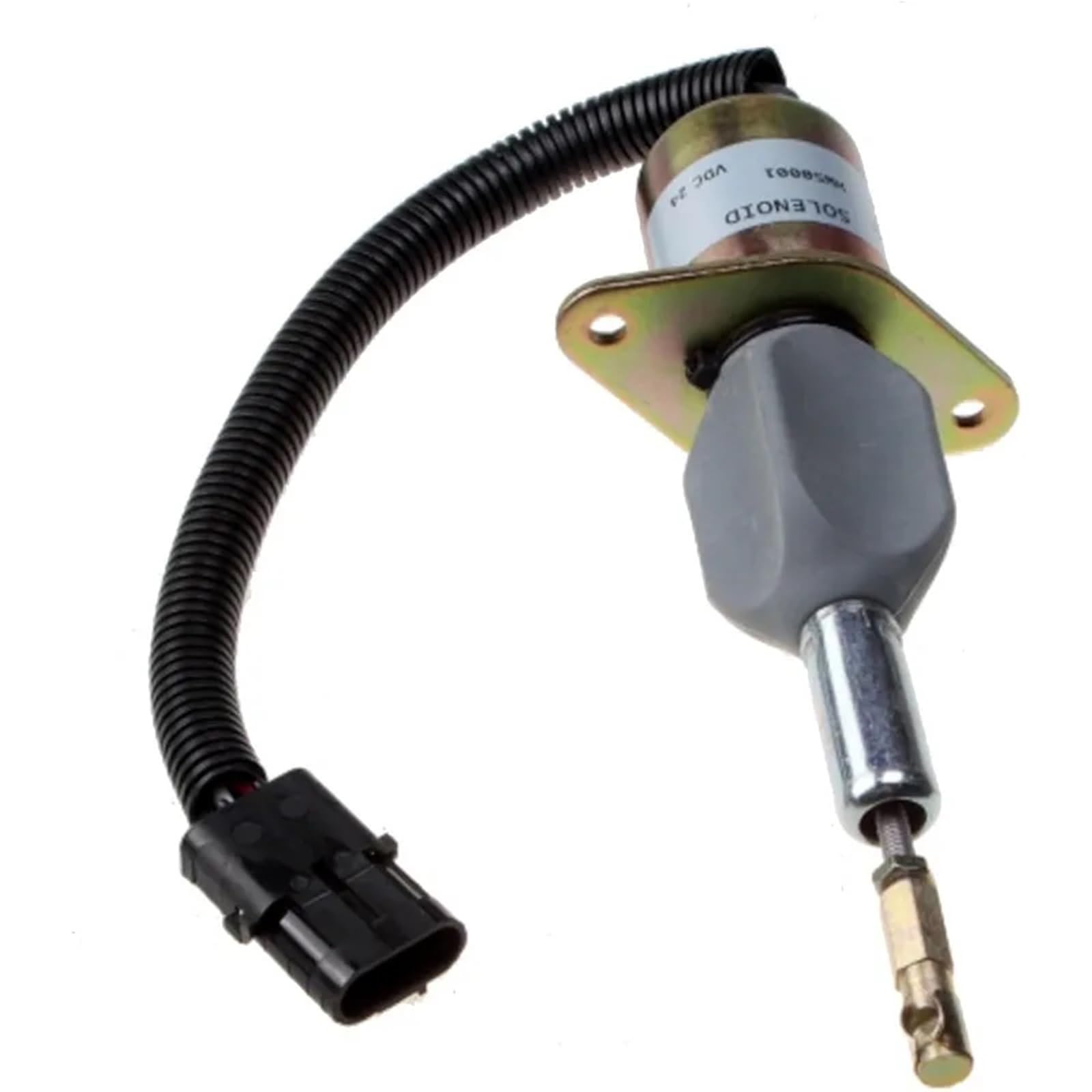 Solenoide de corte de combustible Solenoide de corte de combustible de 24 V 3928161 SA-4293-24. Compatible con Cummins 6CT de 8,3 L. Compatible con excavadoras Komatsu PC360-7 PC300-7.