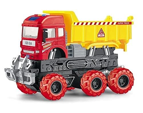 UKR Construction Transformed Truck with Light Music Sounf Effect Dumper Vehicle CAr Truck Toy for Kids Age 3+