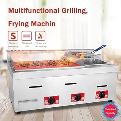 Gasgrill mit Brennern aus Aluminisiertem Stahl, Gas Tischgrill, Tragbar, Antihaftbeschichtung, Stahl, Edelstahl, Große Grillplatte mit Antihaftbeschichtung, Tischgriller, Einfach zu Reinigen – Bild 4