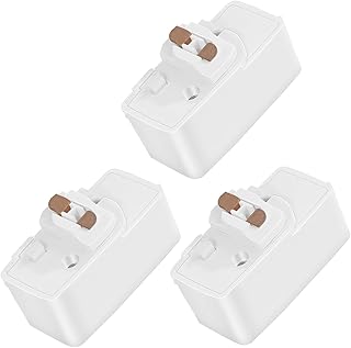 Hanging Ceiling Duct Rail Plug, Easy Installation, No Construction Required, Duct Rail, Conversion Socket, Hanging Ceiling Plug, PSE Certified, White, Pack of 3