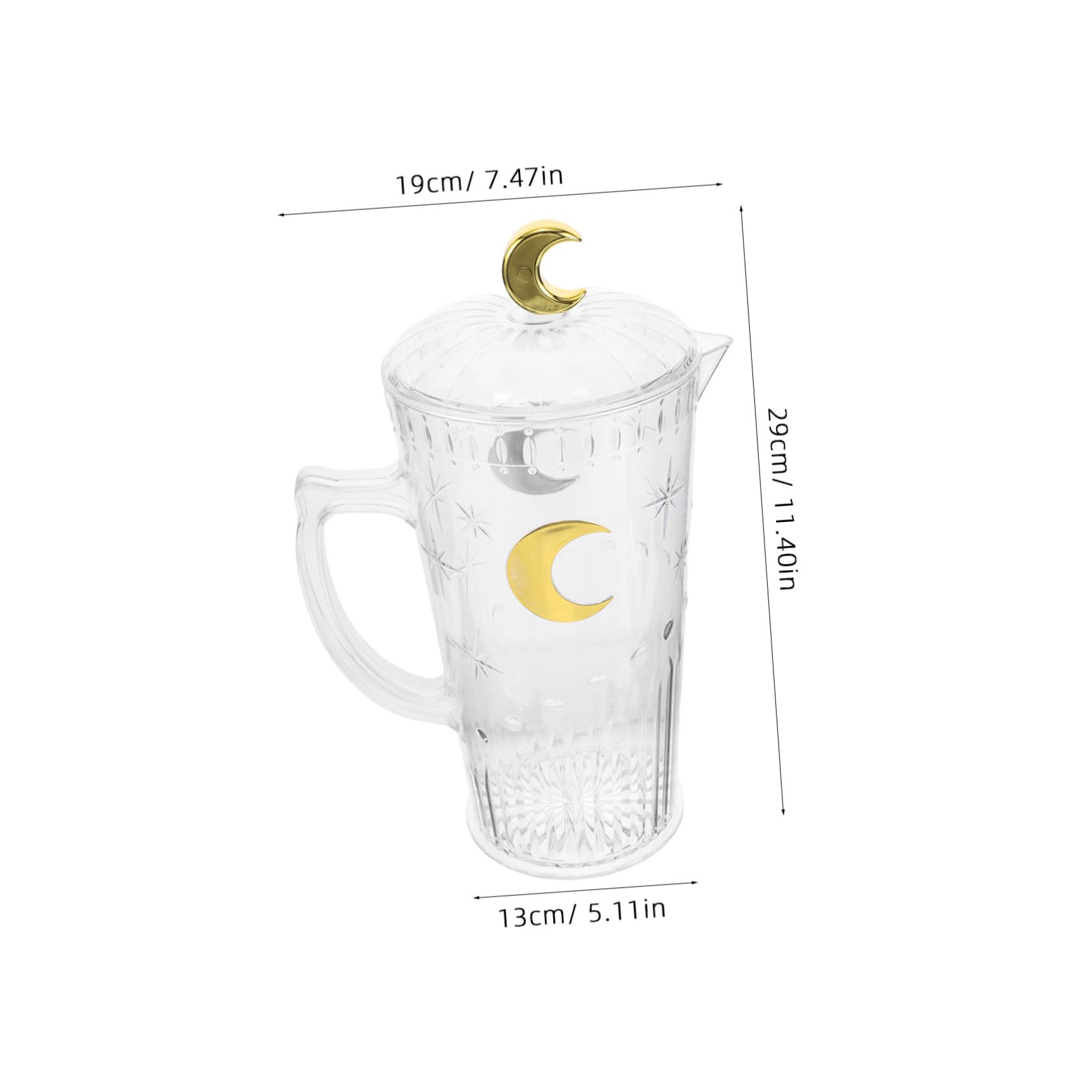 UKCOCO Jarra Grande Transparente Tapa De Gatillo Hervidor De Agua Jarra De Leche Dispensador De Bebidas