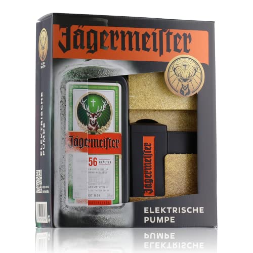 Jägermeister Kräuterlikör 0,7l in Geschenkbox mit elektrischer Pumpe