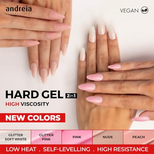 Andreia Professional Hard Nail Gel Biphasic 2 in 1 LED et UV Gel Nail Builder - Image 3