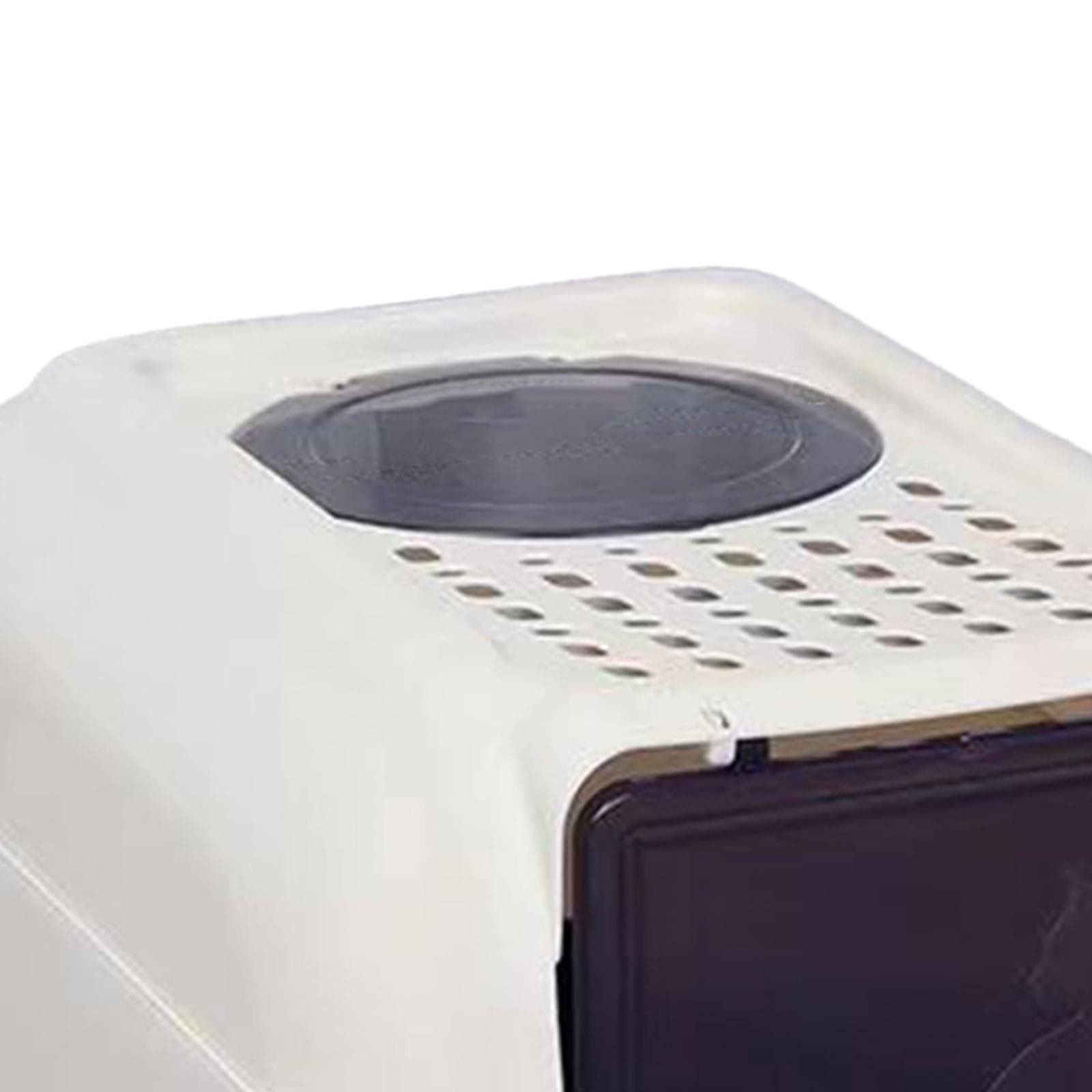 Arenero Cerrado para Gatos Y Gatitos, Cubierto, Fácil de Limpiar, con Puerta, Ideal para Viajes Y Entrenamiento de Gatitos Pequeños, Negro