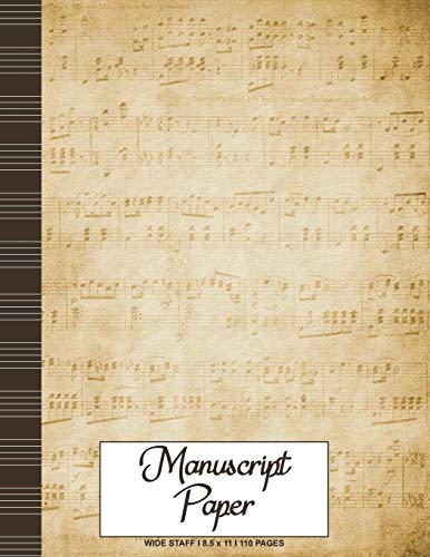 Manuscript Paper: Wide Staff Notebook for Kids and Adults I 110 Pages I Classical Music Theme I Blank Sheet Music Book for Beginners and Experts I For ... other Instruments I Gift Idea for Musicians image 3