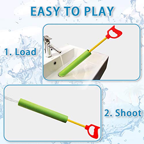 ToyerBee Water Gun, 6 Pack Water Guns for Kids-Pool Toys-Shoots Up to 35 Ft, Water Blaster Squirt, Water Cannon for 4.5.6.7 Year Old Boys& Girls& Adults, Pools Party& Water Toys