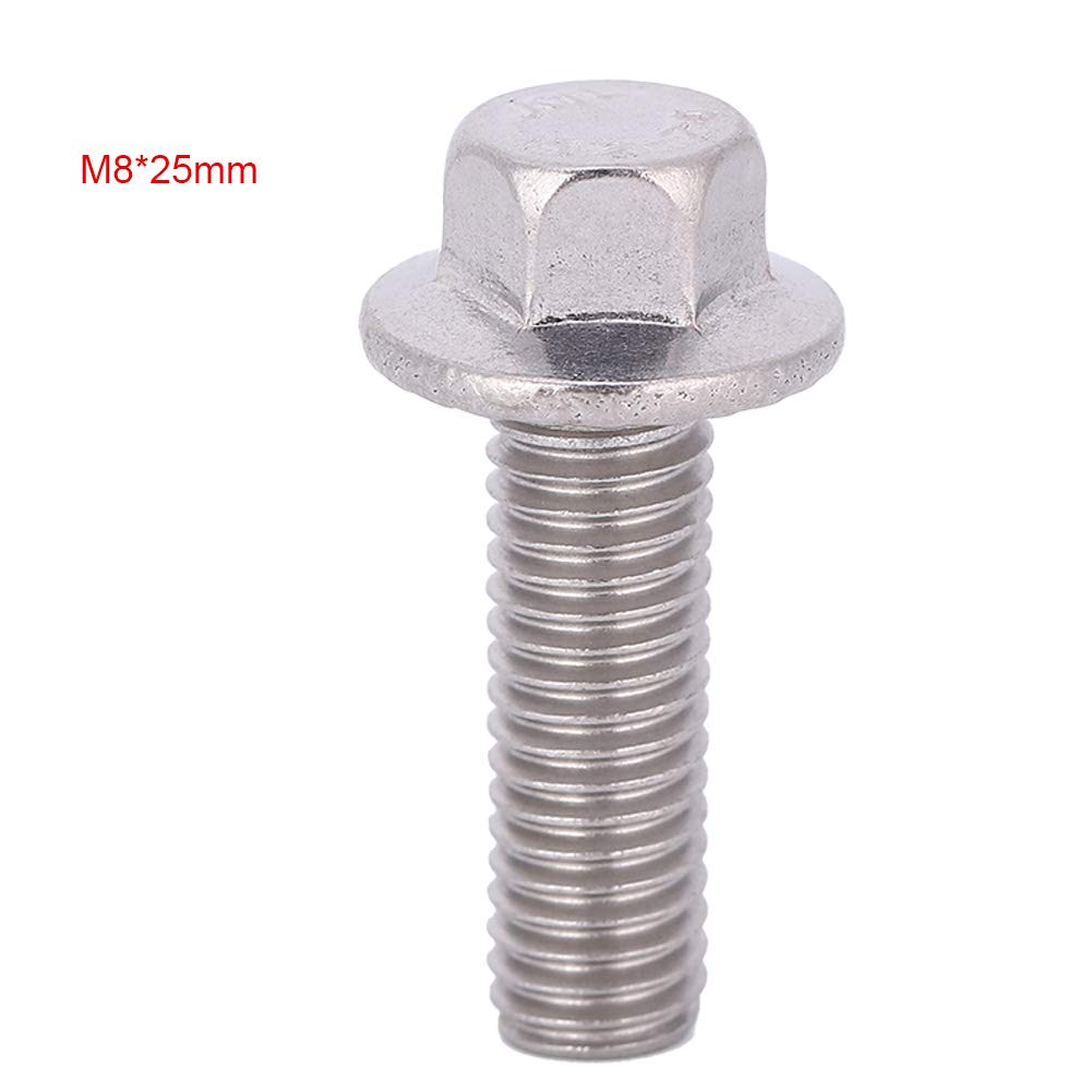 10pcs M8 Stainless Steel Flange Screw - Image 2